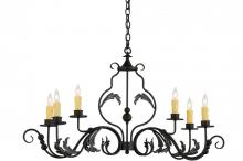 Meyda Blue 157238 - 42" Long Augusta 6 Light Oblong Chandelier