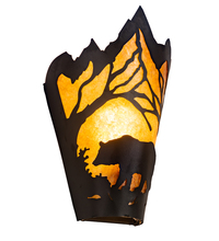 Meyda Blue 212504 - 8" Wide Bear at Dawn Left Wall Sconce