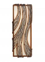 Varaluz 240W02HO - Flow 2 Light Vertical Sconce - Hammered Ore