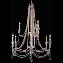 Varaluz 270C09TR - Barcelona 9 Light 2-Tier Crystal Chandelier - Transcend Silver