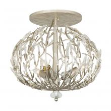 Varaluz 271S03GD - Bask 3 Light Crystal Ceiling Mount - Gold Dust