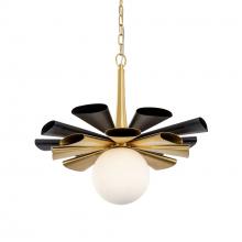 Varaluz 372P01LMBFG - Daphne 1 Light Large Pendant - Matte Black/French Gold