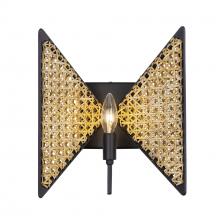 Varaluz 379W01MBS - Machina 1 Light Sconce - Matte Black/Sulihiya