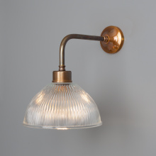 Mullan Lighting MLWL227ANTBRS - Dhaka Industrial Wall Light | Antique Brass