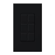 Lutron Electronics NT-6PF-BL - SIX PORT FRAME W/BLANKS NT BLACK