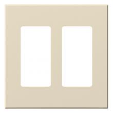 Lutron Electronics VWP-2R-LA - VAREO WALLPLATE 2GNG RECEPT LIGHT ALMOND
