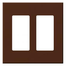 Lutron Electronics VWP-2R-SI - VAREO WALLPLATE 2GNG RECEPT SIENNA
