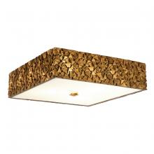 Lucas McKearn fm1158g-sq-16 - Mosaic Square 3 Light Flush Mount in Gold
