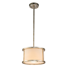 Lucas McKearn gn/lemuria/mp - Lemuria 1 Light Duo-Mount Mini Pendant - Distressed Gold, Ivory Shade