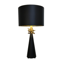 Lucas McKearn ta1261 - Neo Black Table Lamp with Distressed Gold Accents
