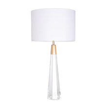 Lucas McKearn tlg3086 - Monroe Tall Buffet Lamp - Crystal Faceted Base - Matte Gold Accents