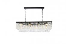Elegant Lighting 1202D50MB/RC - Sydney 12 light Matte Black Chandelier Clear Royal Cut Crystal