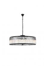 Elegant Lighting 1203G43MB/RC - Chelsea 10 light Matte Black Chandelier Clear Royal Cut Crystal