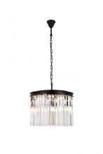 Elegant Lighting 1208D20MB/RC - Sydney 6 light Matte Black Pendant Clear Royal Cut Crystal