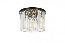 Elegant Lighting 1238F20MB/RC - Sydney 6 light Matte Black Flush Mount Clear Royal Cut Crystal