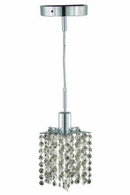 Elegant Lighting 1281D-R-P-CL/SS - Mini 1 light Chrome Pendant