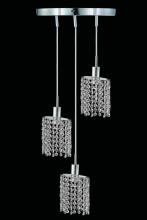 Elegant Lighting 1283D-R-E-CL/EC - Mini 3 light Chrome Pendant