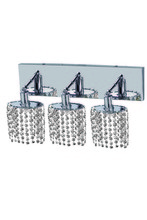 Elegant Lighting 1283W-O-E-CL/SA - 1283 Mini Collection Wall Fixture Oblong Canopy D14.5inx4.5in  H13.5in Ellipse Pendant  Lt:3 Chrome