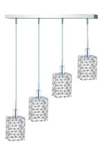 Elegant Lighting 1284D-O-S-CL/SS - Mini 4 light Chrome Pendant