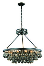 Elegant Lighting 1509D32BZ - Bettina 10 light Bronze Pendant Clear Royal Cut Crystal
