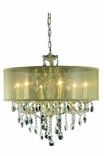 Elegant Lighting 2016D24G+SH/SS - St. Francis 6 light Gold Chandelier