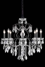 Elegant Lighting 2016D26DB/SS - St. Francis 6 light Dark Bronze Chandelier Clear Swarovski® Elements Crystal