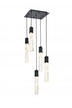 Elegant Lighting 2088D16BK - Pendant L16"W16"H24"L5 Black