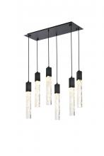 Elegant Lighting 2088D32BK - Pendant L32"W12"H24"L6 Black