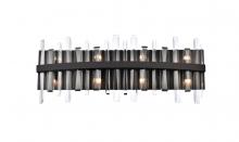 Elegant Lighting 2200W30BK - Serena 30 inch crystal bath sconce in black