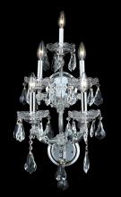 Elegant Lighting 2801W5C/RC - Maria Theresa 5 light Chrome Wall Sconce Clear Royal Cut Crystal