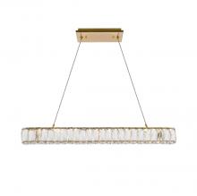 Elegant Lighting 3502D31G - Monroe 31 inch LED linear pendant in gold