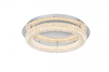 Elegant Lighting 3800F22C - Bowen 22 inch Adjustable LED Flush Mount in Chrome