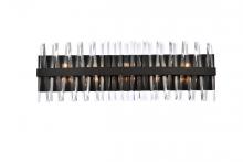 Elegant Lighting 6200W36BK - Serephina 36 inch crystal bath sconce in black