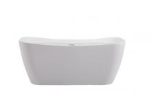 Elegant Lighting BT10459GW - 59 inch soaking bathtub in glossy white
