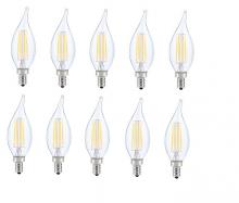 Elegant Lighting E12LED106-10PK - LED E12 CANDELABRA, FLAME TIP, 2700K, 300 degree, CRI80, ES, UL, 6W, 40W EQUIVALENT, 15000HRS