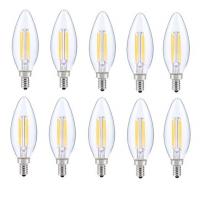 Elegant Lighting E12LED115-10PK - LED E12 CANDELABRA, BLUNT TIP, 3000K, 300 degree, CRI80, ES, UL, 6W, 40W EQUIVALENT, 15000HRS