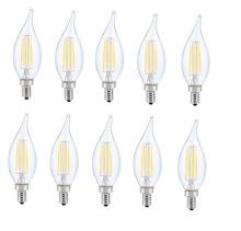 Elegant Lighting E12LED126-10PK - LED E12 CANDELABRA, FLAME TIP, 5000K, 300 degree, CRI80, ES, UL, 6W, 40W EQUIVALENT, 15000HRS