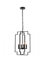 Elegant Lighting LD7066D14BK - Rosenfeld 4 lights pendant in black