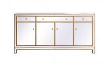Elegant Lighting MF72072G - Reflexion 72 in. mirrored credenza in gold