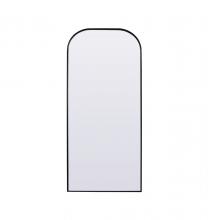 Elegant Lighting MR1FL3276BLK - Metal Frame Arch Full Length Mirror 32x76 Inch in Black