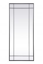 Elegant Lighting MR3FL3070BLK - Viola Floor mirror 30"W x 70"H black