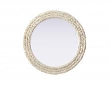 Elegant Lighting MR4B30LN - Jute Rope Mirror D30'' Linen White