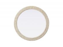 Elegant Lighting MR4B42LN - Jute Rope Mirror D42'' Linen White