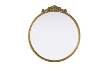 Elegant Lighting MR7G36AB - Naomi Vintage Resin Mirror 36x38 in Antique Brass