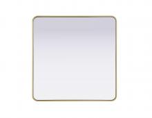 Elegant Lighting MR8A3636BRA - R Corner Mirror 36"x36"x2" Brass