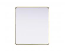 Elegant Lighting MR8A3640BRA - R Corner Mirror 36"x40"x2" Brass