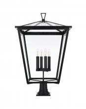 Elegant Lighting OD334P33BK - Outdoor Pole Light L20" W20" H32.5" L4 Black