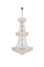 Elegant Lighting V1800G42C/RC - Primo 38 light Chrome Chandelier Clear Royal Cut Crystal