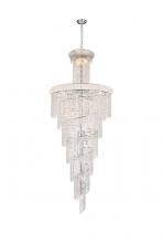 Elegant Lighting V1800SR36C/RC - Spiral 32 light Chrome Chandelier Clear Royal Cut Crystal