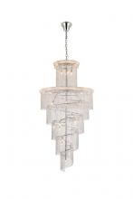 Elegant Lighting V1800SR48C/RC - Spiral 41 light Chrome Chandelier Clear Royal Cut Crystal